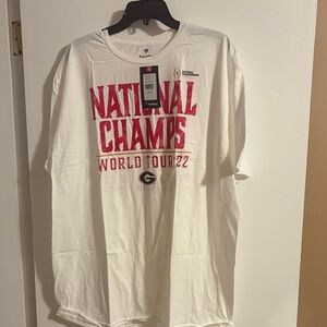 White National Champs T-Shirt Georgia Bulldogs new w/tags 2xl runs large NEW